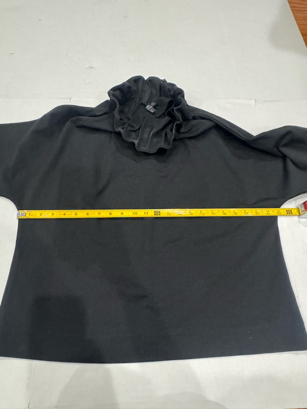 COS Black Ruffled Funnel-Neck Tunic - Picture 4 of 9
